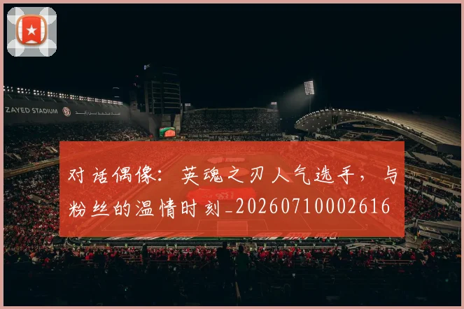 对话偶像:英魂之刃人气选手,与粉丝的温情时刻_20260710002616